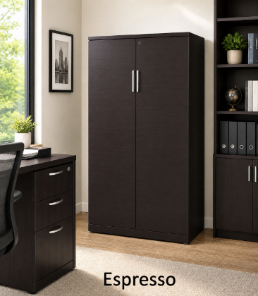 Picture of Tall Office Storage Cabinet with Locking Doors and Adjustable Shelves