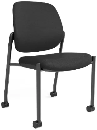 Picture of Heavy Duty Guest Chair on Wheels-Armless & Stackable Design