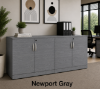 Picture of Double Storage Cabinet Credenza with Locking Doors and Adjustable Shelves