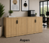 Picture of Double Storage Cabinet Credenza with Locking Doors and Adjustable Shelves