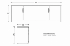 Picture of Double Storage Cabinet Credenza with Locking Doors and Adjustable Shelves
