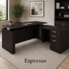 Picture of L Shaped Sit Stand Desk with Drawers and Reversible Return