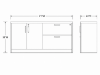 Picture of Lateral File Storage Cabinet Credenza with Locking Drawers and Adjustable Shelf
