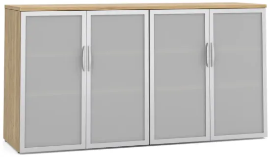 Picture of Office Storage Credenza with Glass Doors and Adjustable Shelves