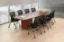 Picture of Boat Shaped Conference Table with Cube Base and Built In Cable Management