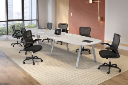 Picture of Racetrack Conference Table with Cable Management and Grommets