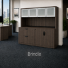 Picture of Storage Credenza with Hutch, Lateral File Drawers and Glass Doors