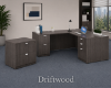 Picture of L Shaped Desk with File Cabinet and Reversible Return