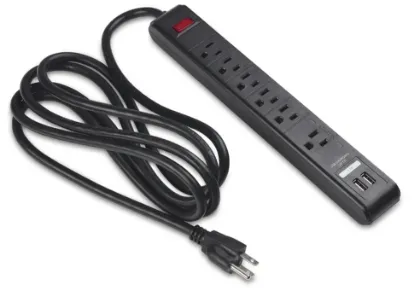 Picture of Under Desk Power Strip with USB, 6 AC Outlets & 8 ft. Cord