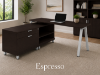 Picture of L Shaped Office Desk with Drawers, File Storage and Metal Legs