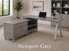 Picture of L Shaped Office Desk with Drawers, File Storage and Metal Legs