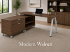 Picture of L Shaped Office Desk with Drawers, File Storage and Metal Legs