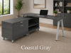 Picture of L Shaped Office Desk with Drawers, File Storage and Metal Legs