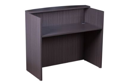 Picture of Small Reception Desk with Transaction Counter & Storage Options-Driftwood