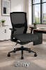 Picture of Green Ergonomic Mesh Office Chair with Adjustable Arms and Lumbar Support 