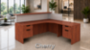 Picture of Modern L Shaped Reception Desk with Transaction Counter