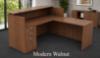 Picture of L Shaped Reception Desk with Locking Drawers and Reversible Return