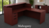 Picture of L Shaped Reception Desk with Locking Drawers and Reversible Return - PL Laminate