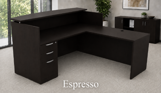 Picture of L Shaped Reception Desk with Reversible Return 