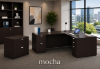 Picture of L-Shaped Desk with File Cabinet, Reversible Return & Storage
