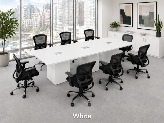 Rectangular Cube Base Conference Table with Grommets | Choice Office ...