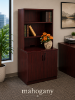 Picture of Two Door Storage Cabinet with Hutch – Commerce Laminate