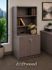 Picture of Two Door Storage Cabinet with Hutch – Commerce Laminate