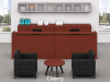 double reception desk with transaction counters