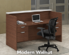 reception desk with locking drawers and transaction counter