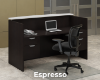 reception desk with locking drawers and transaction counter