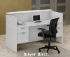 reception desk with locking drawers and transaction counter