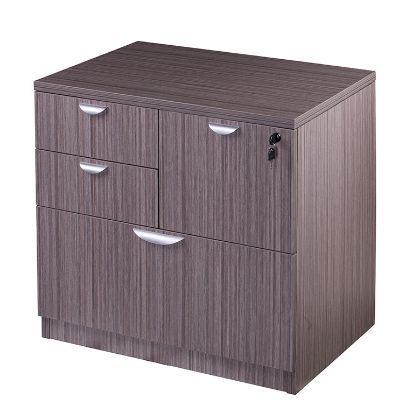 Picture of 4 Drawer Combo Lateral Filing Cabinet – Commerce Laminate-Driftwood