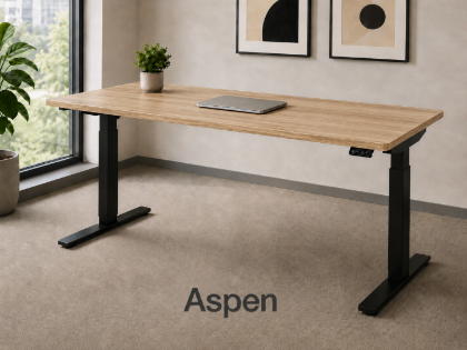 electric standing desk with memory handset