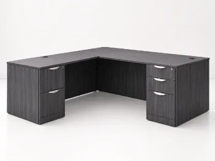 Picture of Executive L Shaped Desk with Drawers, Locking Storage and Cable Management