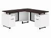 Picture of Modern L-Shaped Desk with Drawers – Industrial Office Desk with Storage