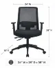 Picture of Black Mesh Office Chair with Adjustable Lumbar Support, Seat Slider, and Adjustable Arms