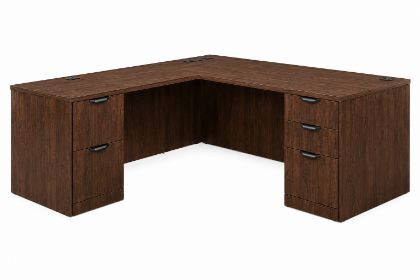 Picture of Reversible L-Shaped Office Desk with Drawers & Storage