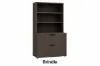 Picture of Lateral File Cabinet with Bookcase Top and Locking Drawers