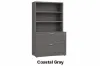 Picture of Lateral File Cabinet with Bookcase Top and Locking Drawers