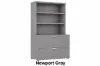 Picture of Lateral File Cabinet with Bookcase Top and Locking Drawers