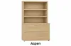 Picture of Lateral File Cabinet with Bookcase Top and Locking Drawers