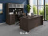 Picture of Executive Desk with Credenza and Hutch Set 