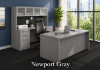 Picture of Executive Desk with Credenza and Hutch Set 