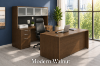 Picture of Executive Desk with Credenza and Hutch Set 