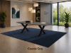 Picture of Boat Shaped Conference Table with Metal X Base, Cable Management