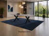 Picture of Boat Shaped Conference Table with Metal X Base, Cable Management