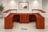 Picture of 2 Person U Shaped Reception Desk with Transaction Counter and Storage
