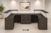 Picture of 2 Person U Shaped Reception Desk with Transaction Counter and Storage