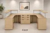 Picture of 2 Person U Shaped Reception Desk with Transaction Counter and Storage