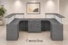 Picture of 2 Person U Shaped Reception Desk with Transaction Counter and Storage